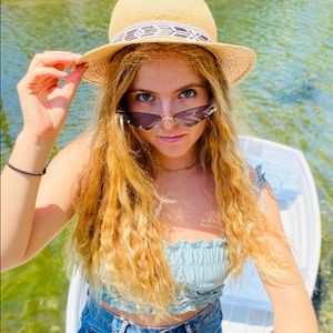 Diamond Shape Rimless True Film Sun Glasses